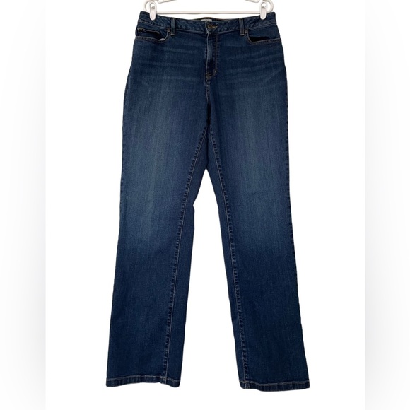 L.L. Bean Classic Fit Jeans, Blue, Women Size 16 M/T - Picture 8 of 12